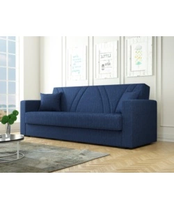 DIVANO LETTO "IBIZA" 3 POSTI TESSUTO BLUE JEANS, 214X81X89 CM